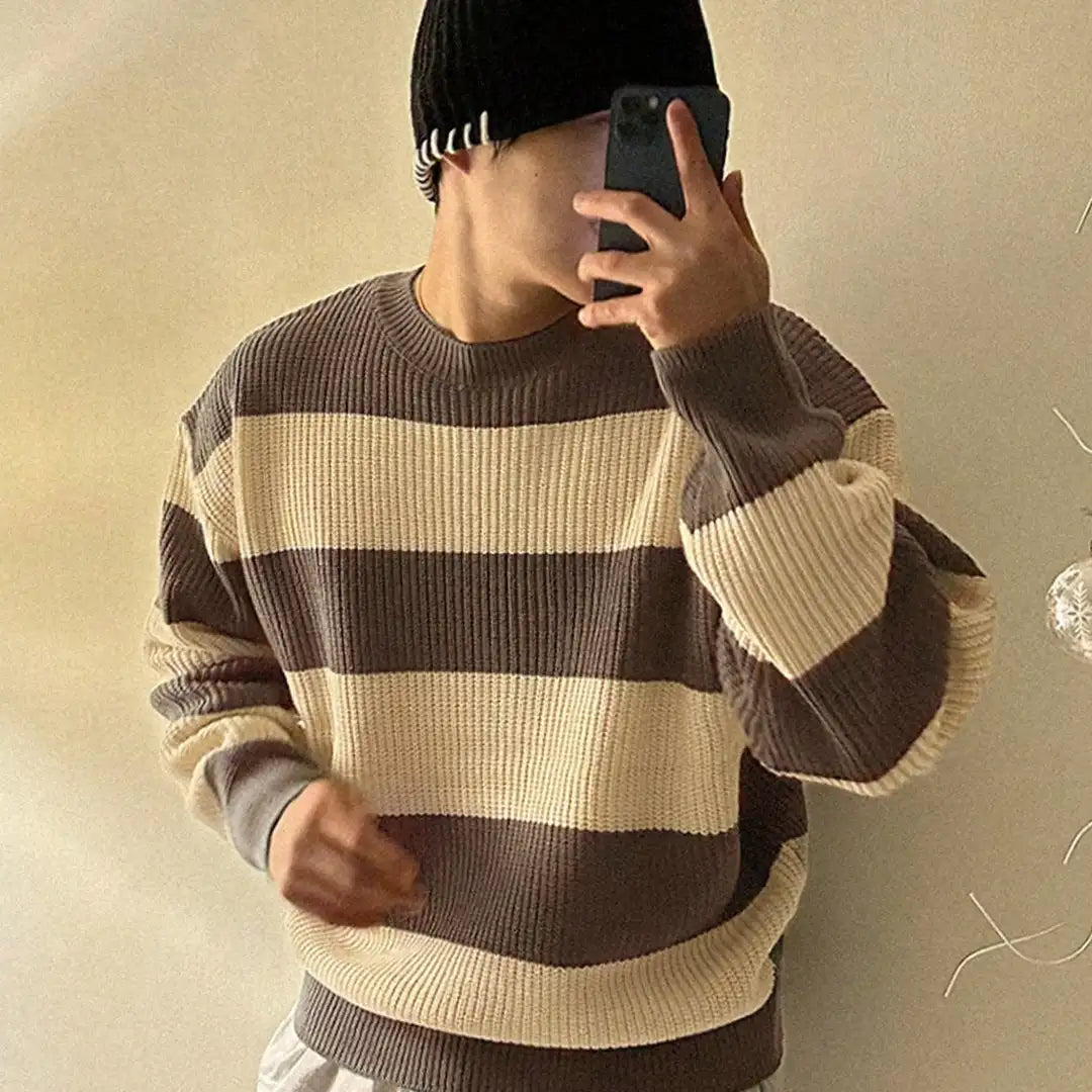 shein DAZY Men 1pc Two Tone Drop Shoulder Fall Sweater