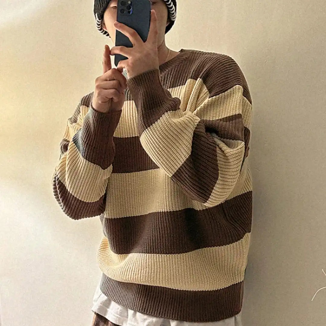 shein DAZY Men 1pc Two Tone Drop Shoulder Fall Sweater