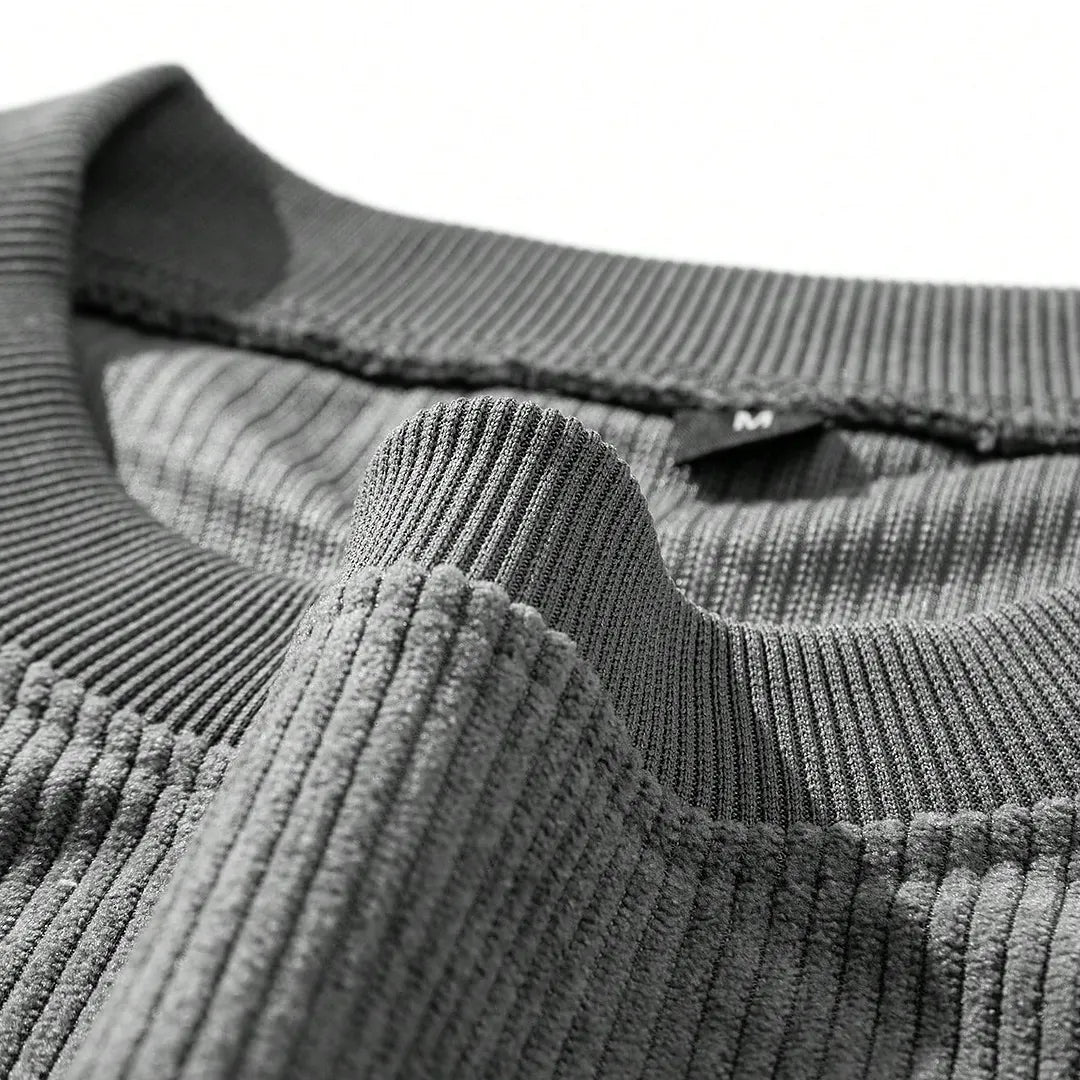 shein Men's Casual Old Money Men Corduroy Sweatshirt, For Fall Winter