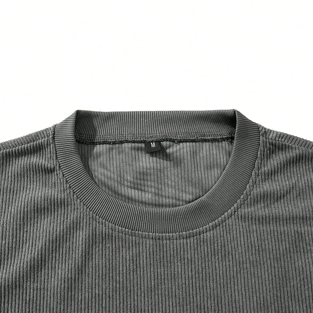 shein Men's Casual Old Money Men Corduroy Sweatshirt, For Fall Winter