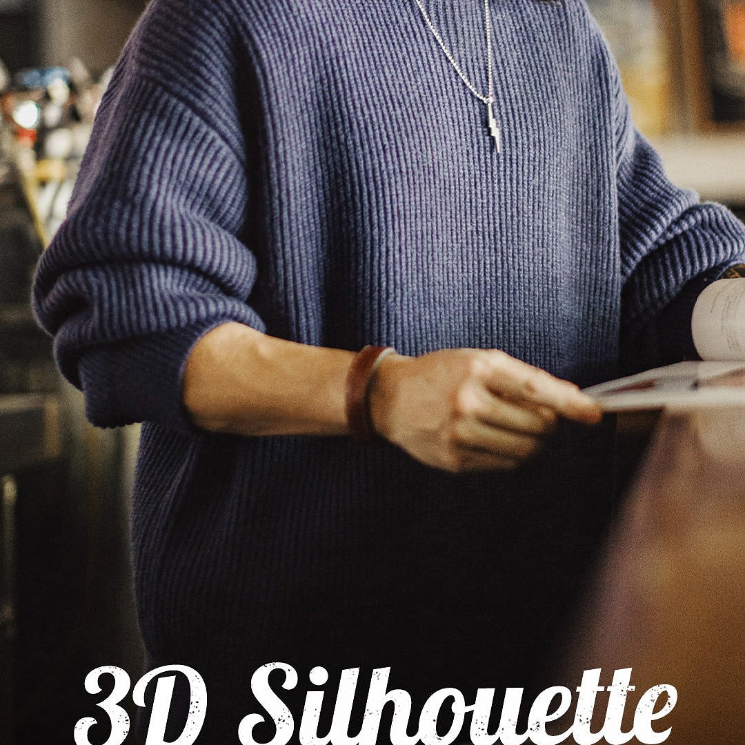 Harmony American Ribbed Pullover Striped Knit Cardigan Not easily Deformed Men's Sweater