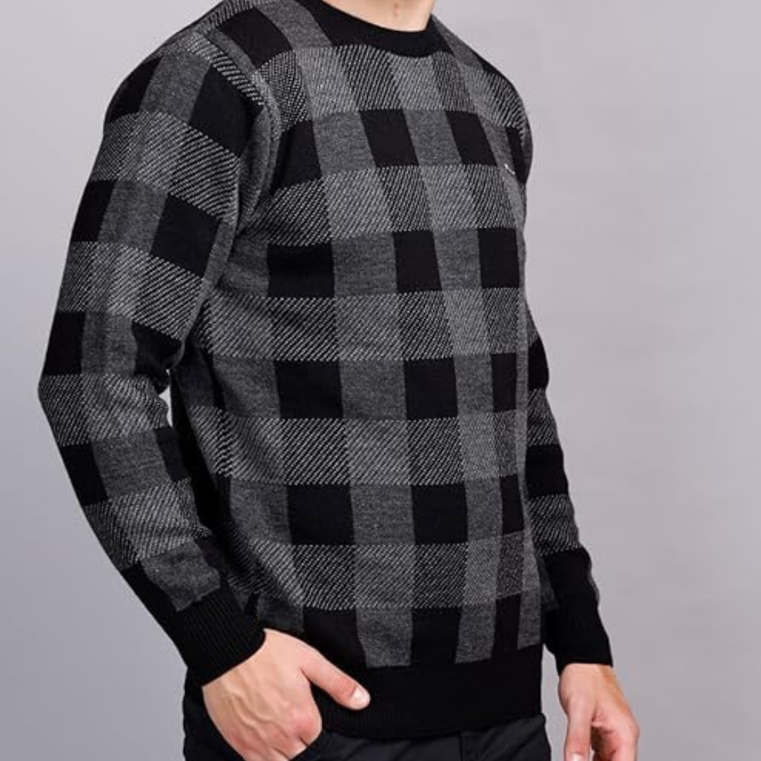 GODFREY Full Sleeve Woolen Sweater for Man Winter Wear - Round Neck Pullover Regular Fit