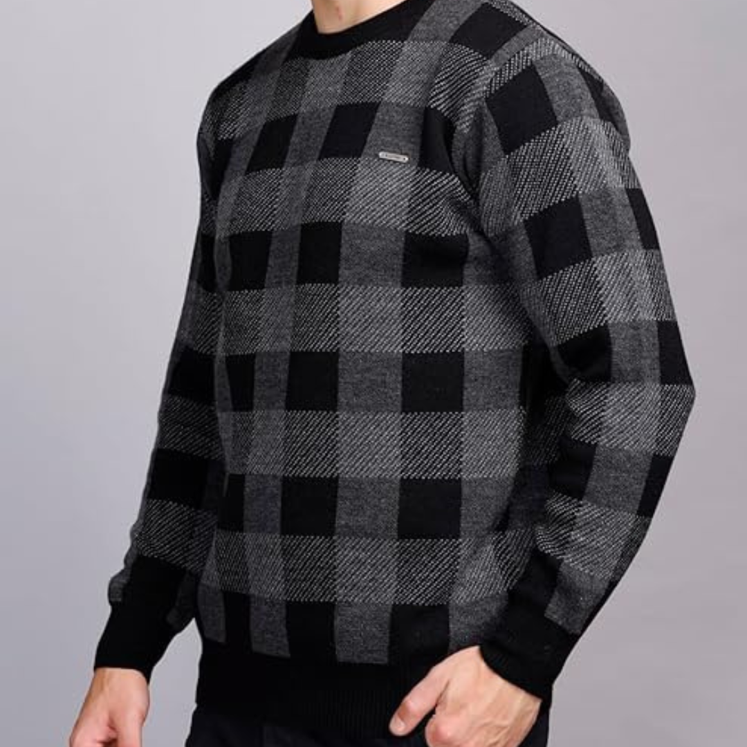 GODFREY Full Sleeve Woolen Sweater for Man Winter Wear - Round Neck Pullover Regular Fit